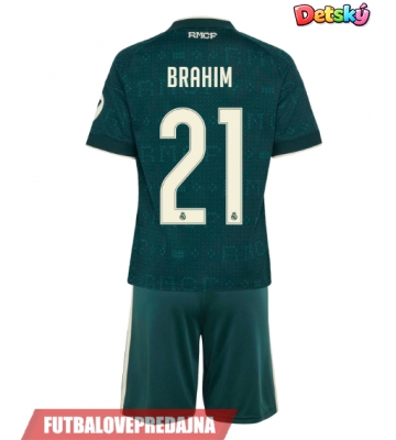 Lacne Dětský Futbalové dres Real Madrid Brahim Diaz #21 2026-27 Krátky Rukáv - Preč (+ trenírky)